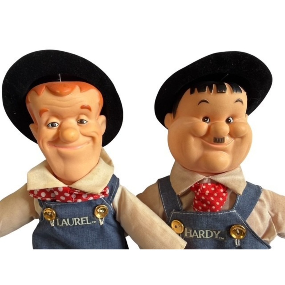 Laurel And Hardy Goldberger Dolls Vintage 1986 Comedy Movies Plush Rare - Picture 2 of 4